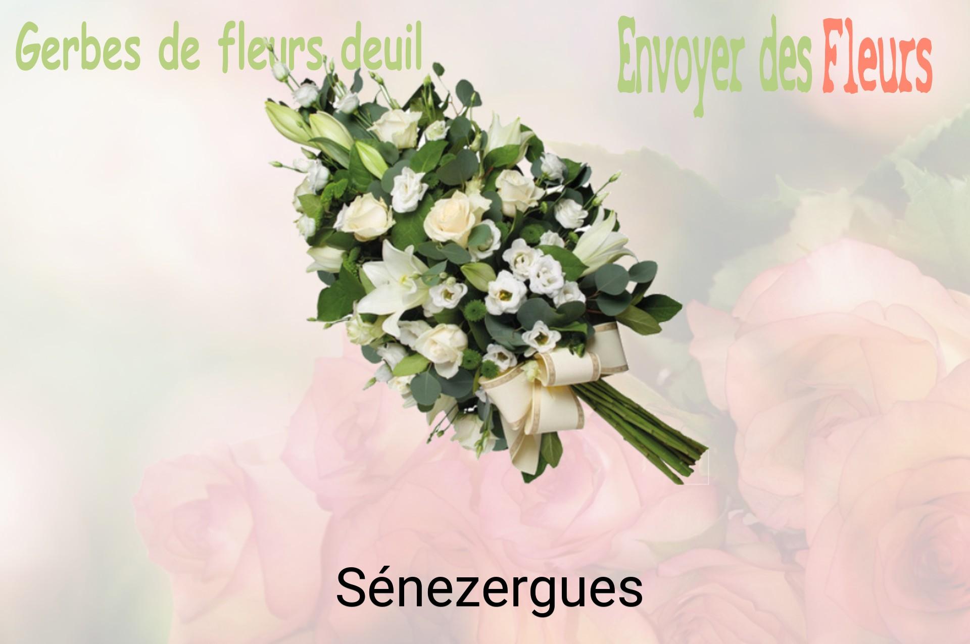 Gerbe de fleurs de deuil livrée à Sénezergues
